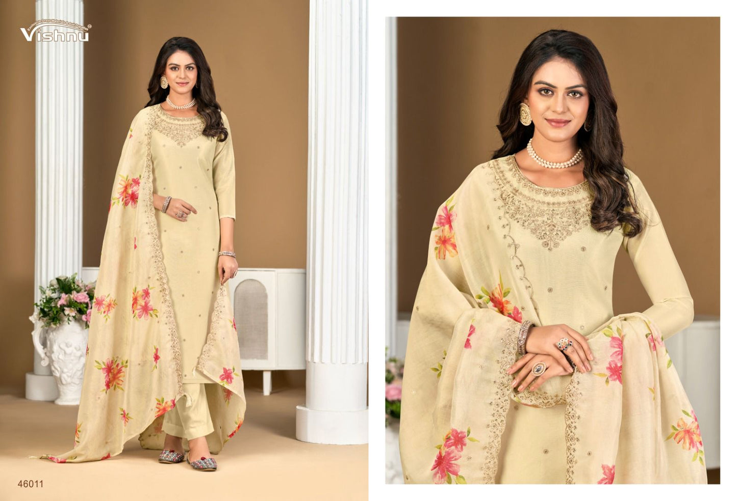 Sajada Vol 2 Vishnu Impex Shimmer Pant Style Suits Exporter