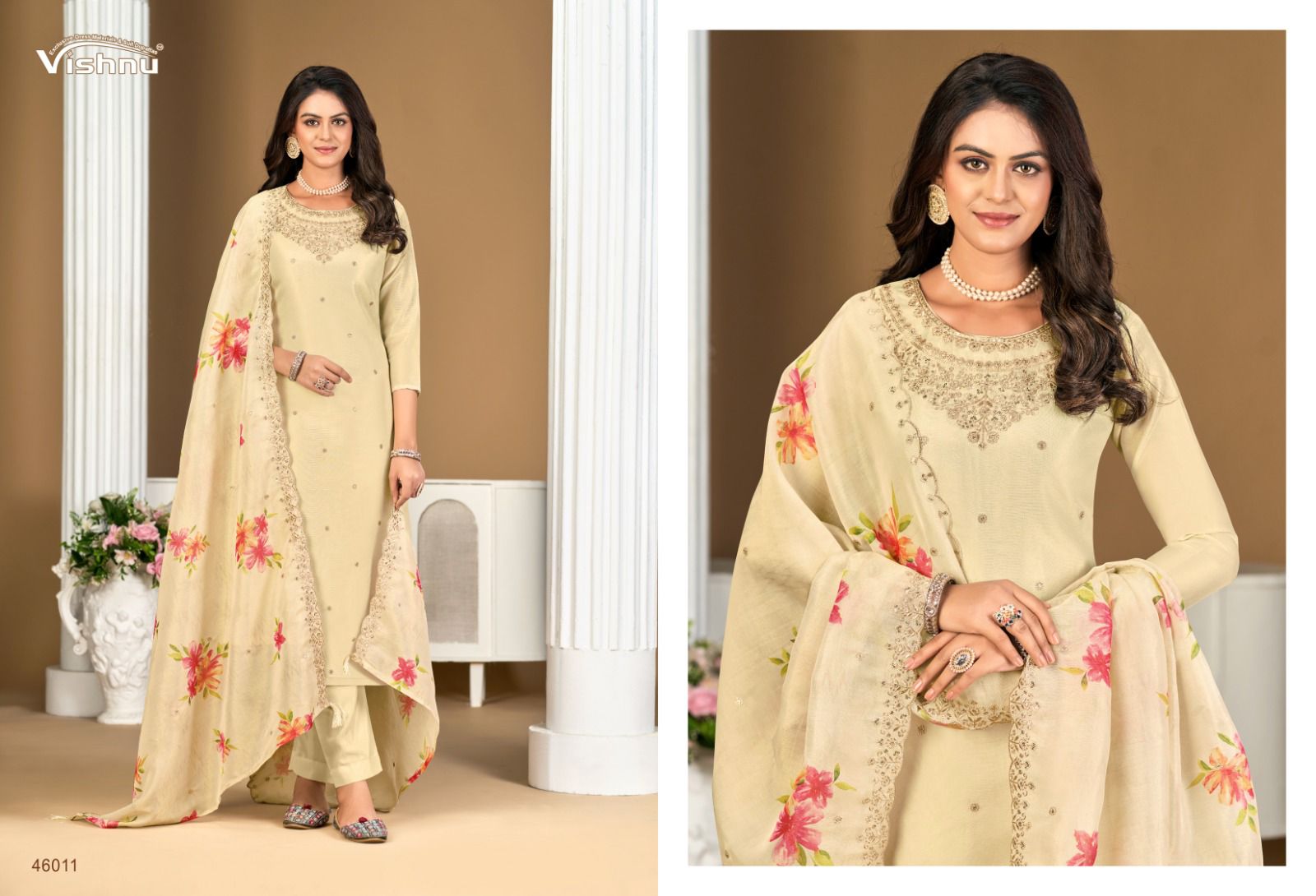 Sajada Vol 2 Vishnu Impex Shimmer Pant Style Suits Exporter