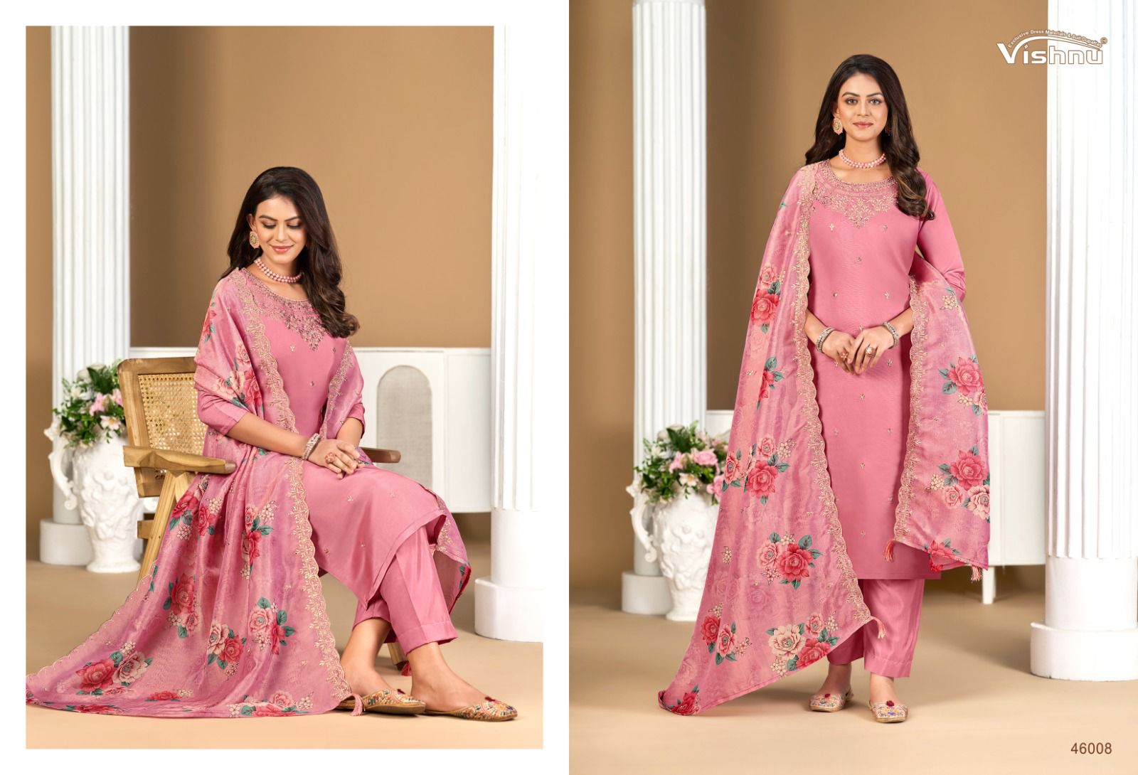 Sajada Vol 2 Vishnu Impex Shimmer Pant Style Suits Exporter