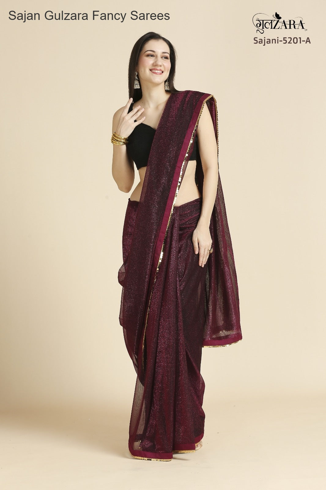 Sajan Gulzara Fancy Sarees Manufacturer Gujarat