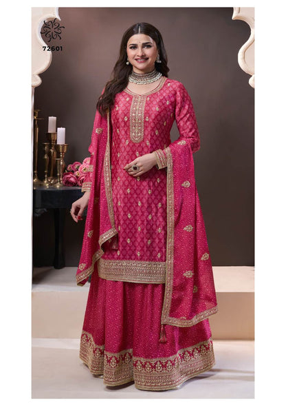 Sajanee Kuleesh Vinay Fashion Llp Chinon Sharara Style Suits Manufacturer India