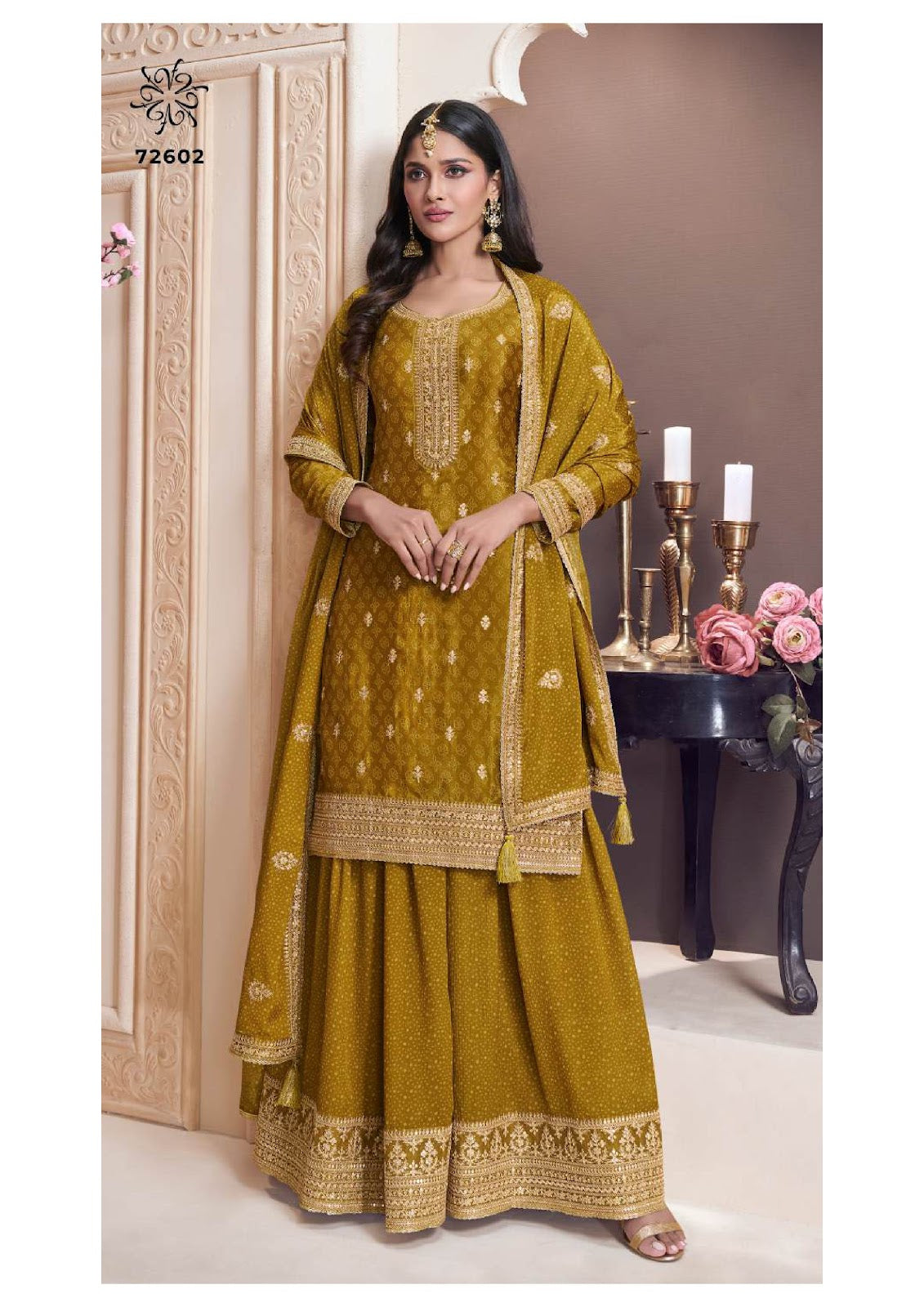 Sajanee Kuleesh Vinay Fashion Llp Chinon Sharara Style Suits Manufacturer India