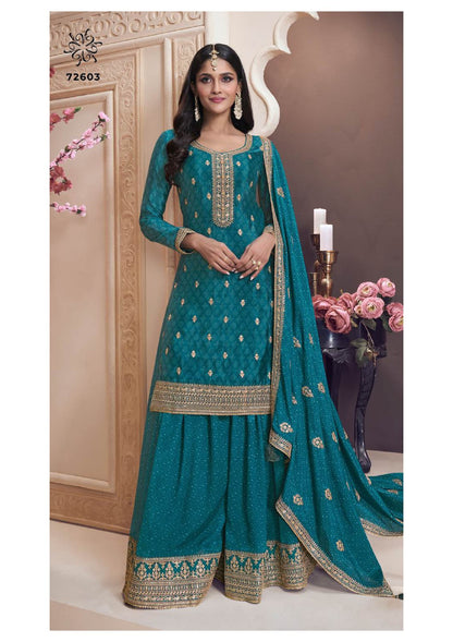 Sajanee Kuleesh Vinay Fashion Llp Chinon Sharara Style Suits Manufacturer India
