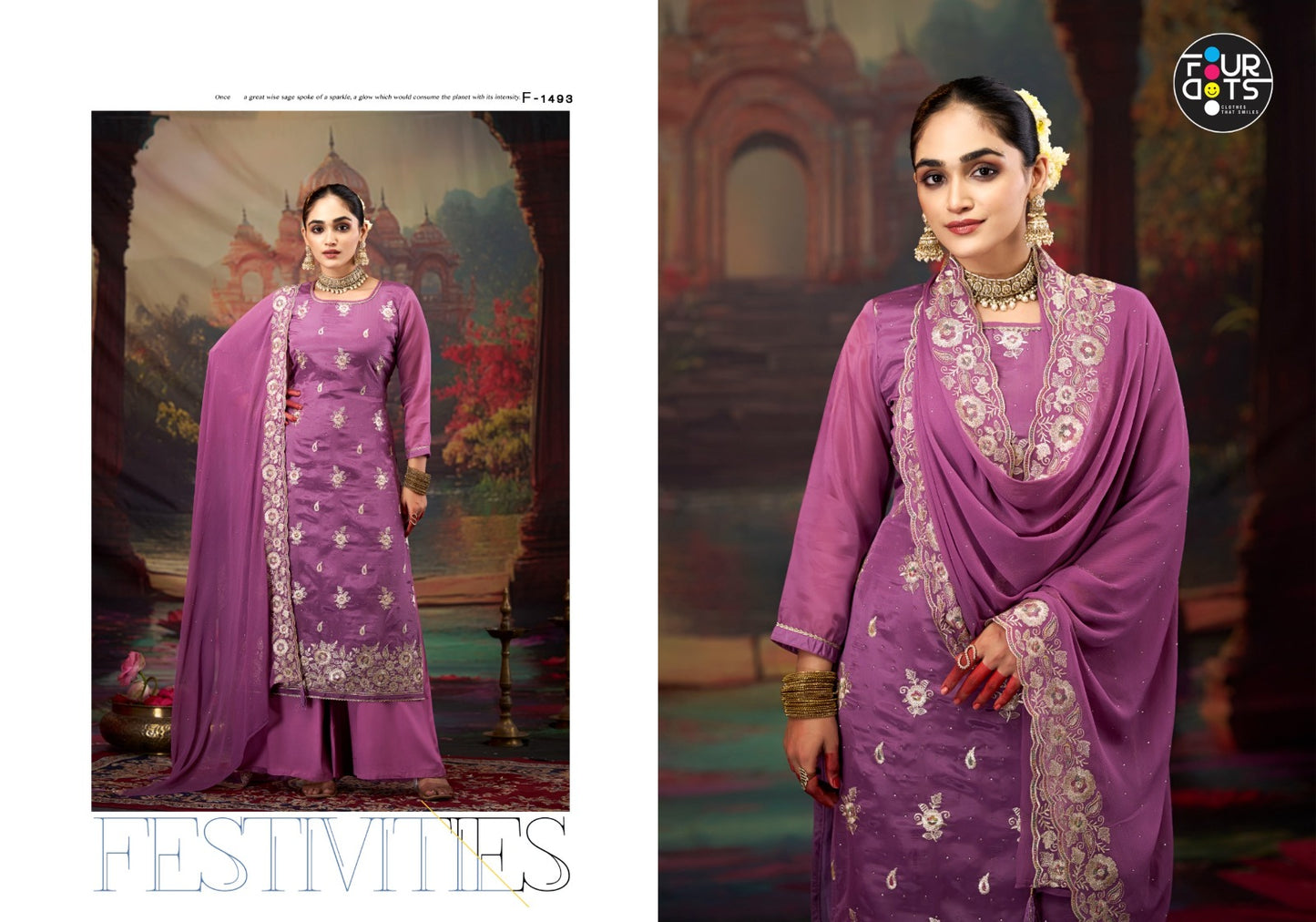 Sajani Four Dots Organza Pant Style Suits Manufacturer Gujarat