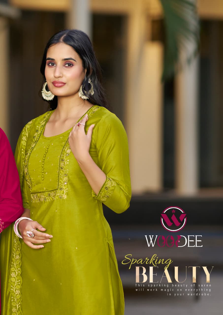 Sajani Woodee Viscose Readymade Pant Style Suits Wholesaler India
