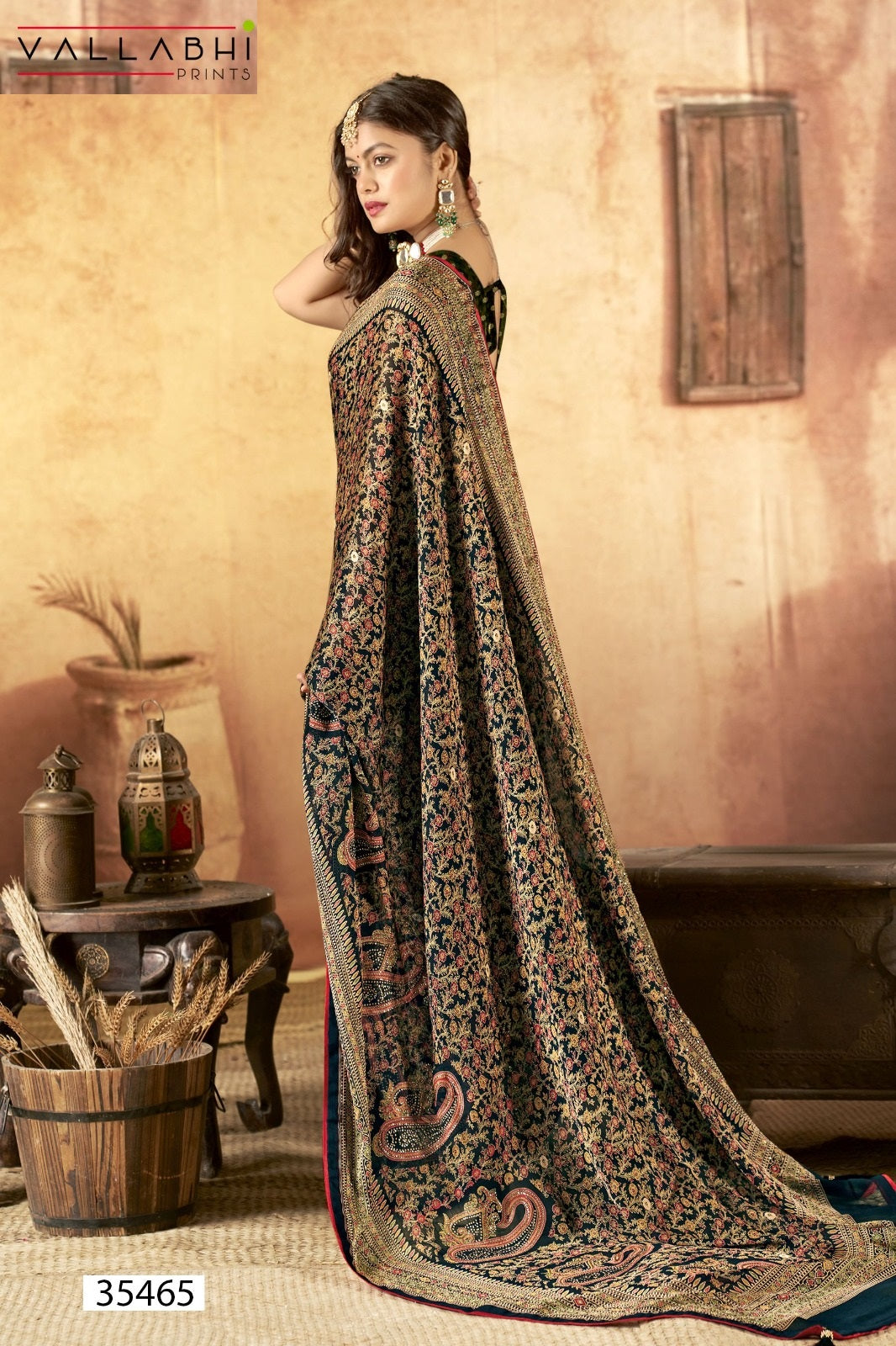 Sajaniya Vol 7 Vallabhi Prints Georgette Sarees Supplier