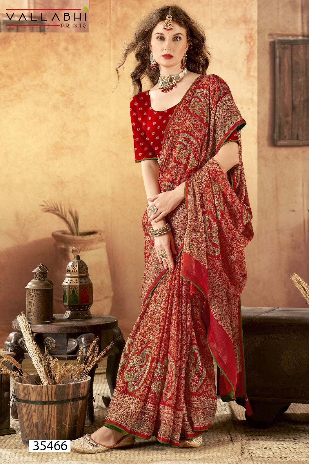 Sajaniya Vol 7 Vallabhi Prints Georgette Sarees Supplier