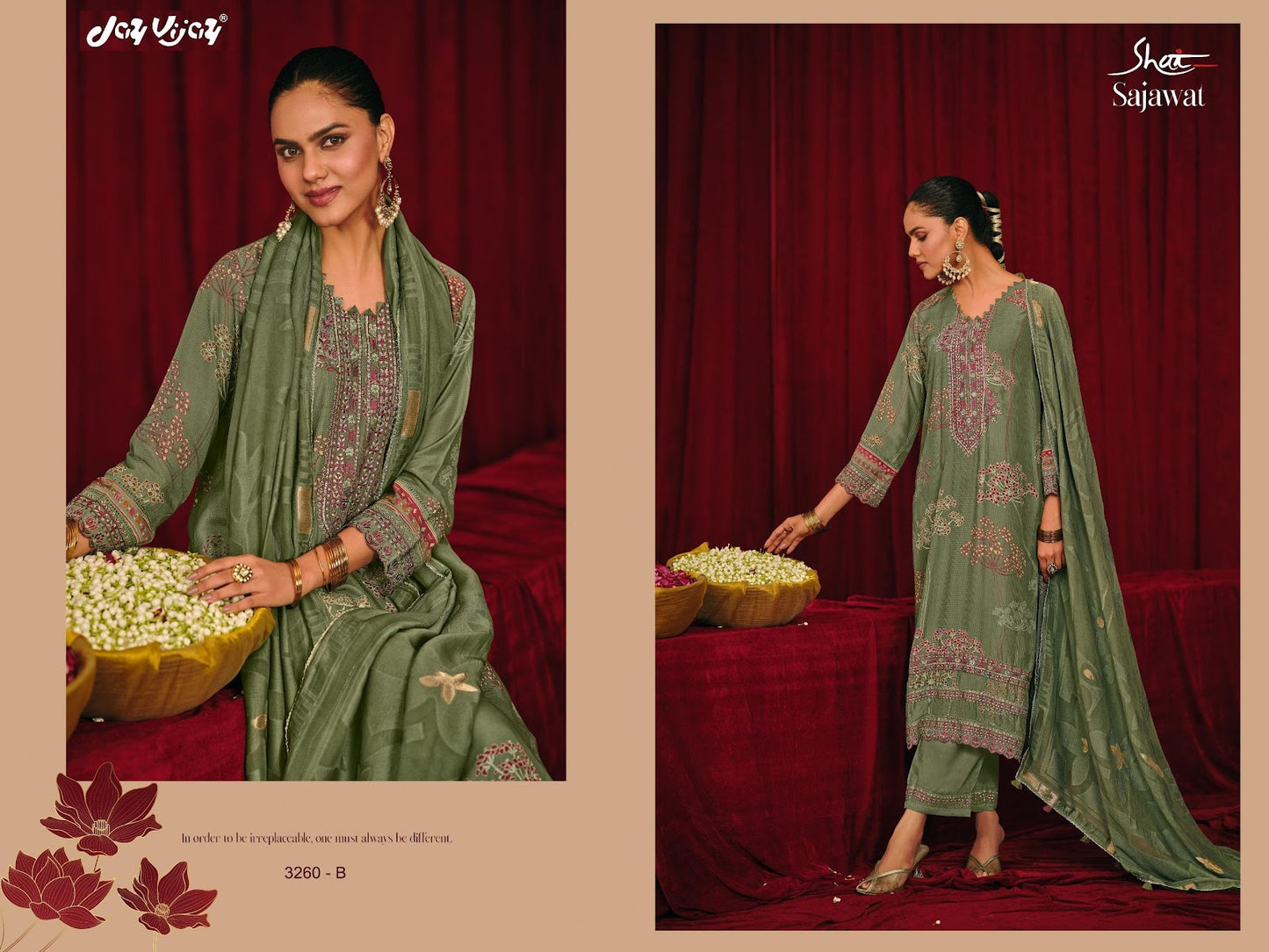 Sajawat Jay Vijay Premium Silk Pant Style Suits Wholesale Price