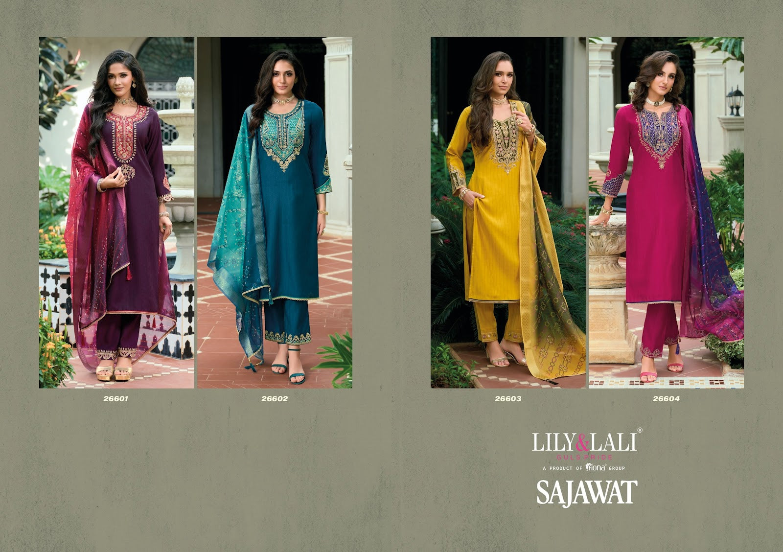 Sajawat Lily Lali Viscose Readymade Pant Style Suits Exporter Ahmedabad