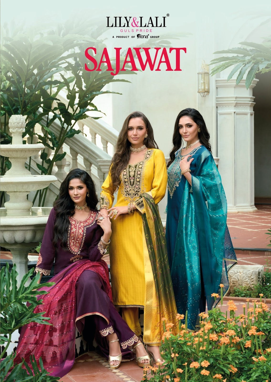 Sajawat Lily Lali Viscose Readymade Pant Style Suits Exporter Ahmedabad