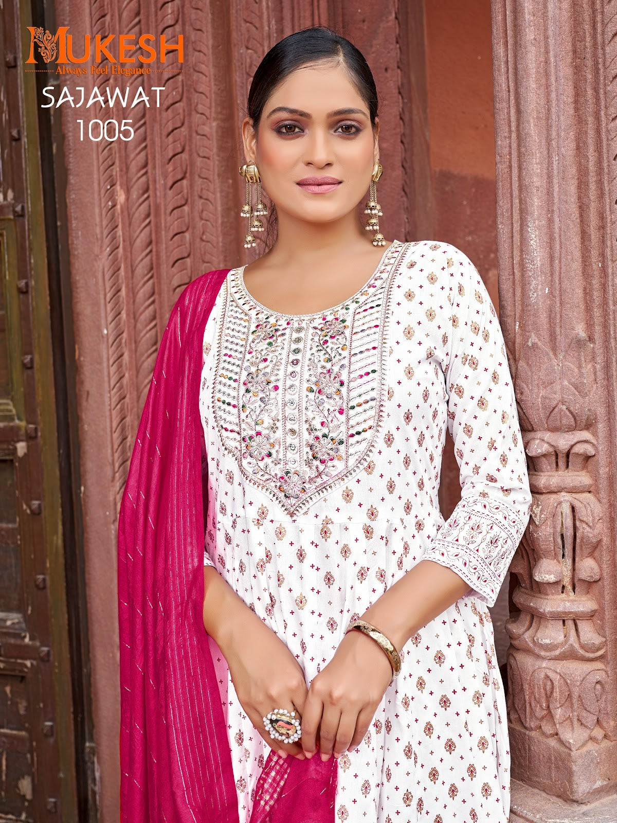 Sajawat Mukesh Banwery Rayon 14Kg Readymade Anarkali Suits Wholesale Price