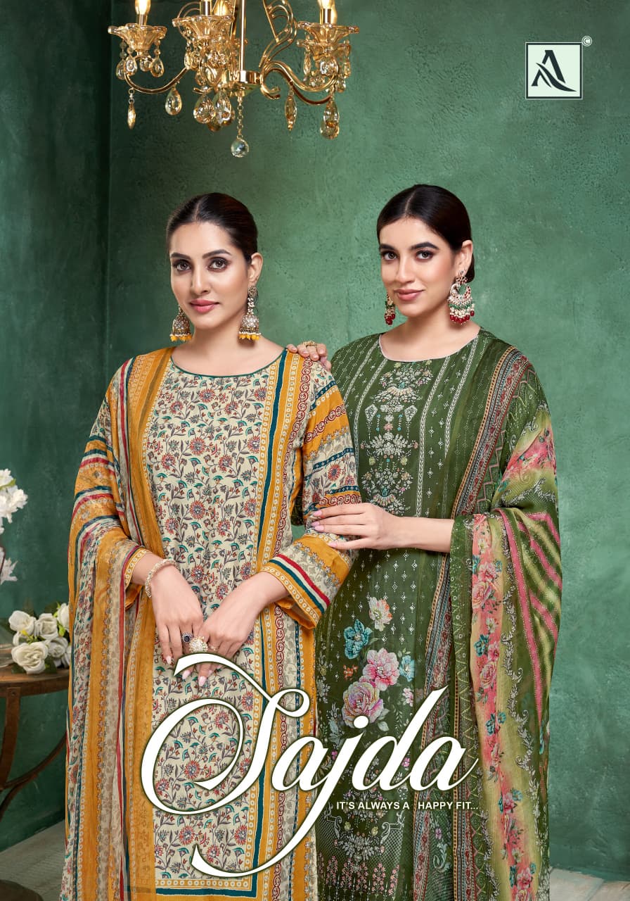 Sajda Alok Viscose Muslin Karachi Salwar Suits Wholesaler Ahmedabad