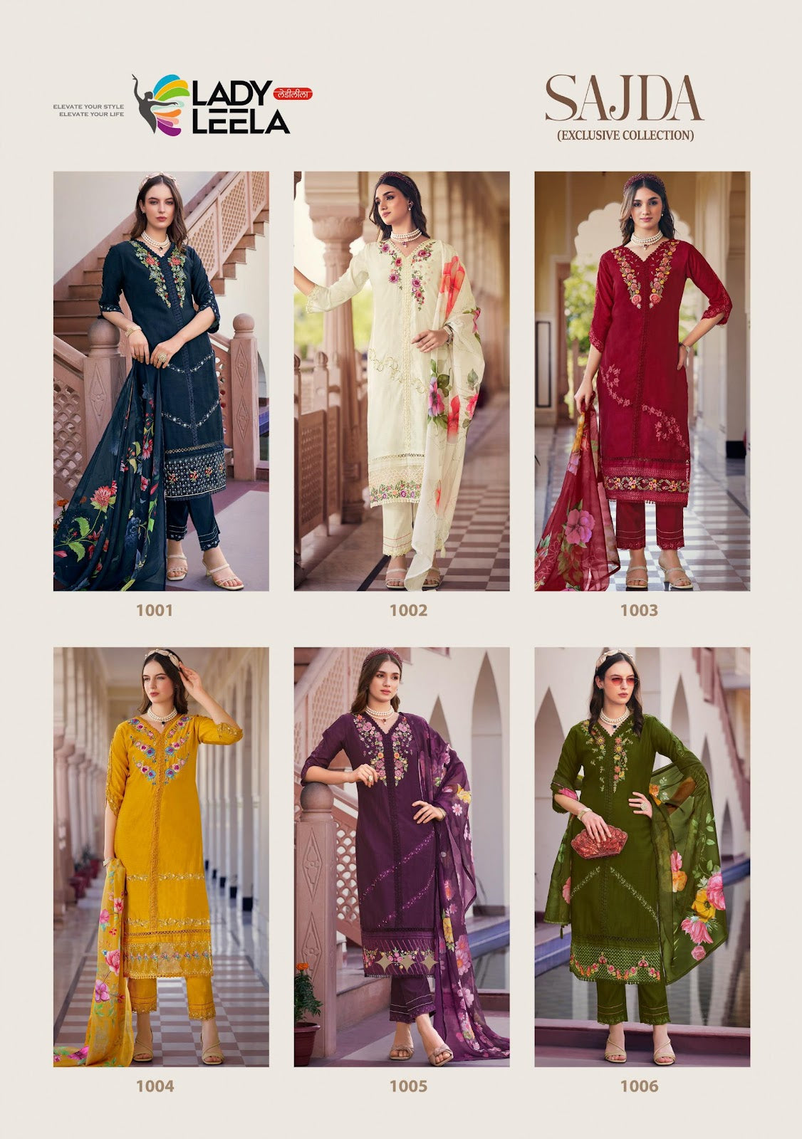 Sajda Ladyleela Vetican Readymade Pant Style Suits Supplier