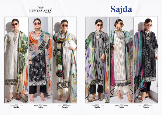 Sajda Mumtaz Arts Jam Satin Karachi Salwar Suits Wholesaler Gujarat