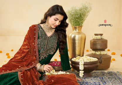 Sajdah Rangoon Crush Readymade Pant Style Suits Wholesaler