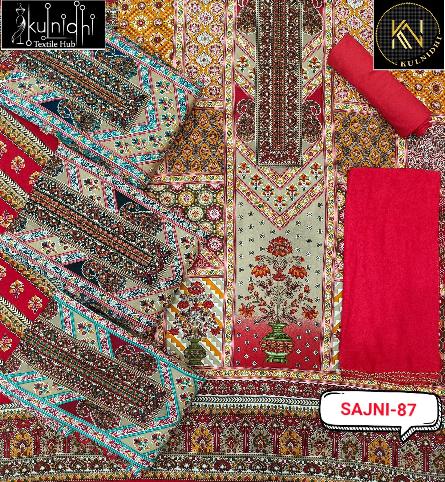 Sajni 2507 Kulnidhi Viscose Reyon Salwar Suits Manufacturer Gujarat