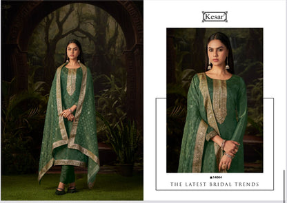 Sajni Kesar Pure Silk Pant Style Suits Manufacturer Ahmedabad