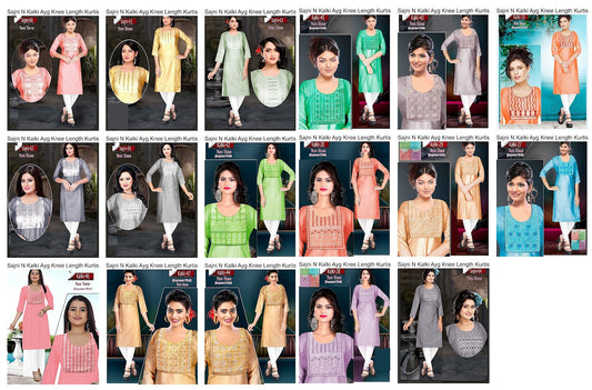 Sajni N Kalki Ayg Two Tone Knee Length Kurtis Manufacturer