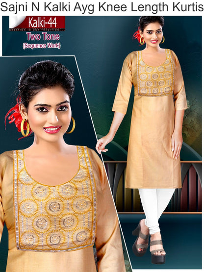 Sajni N Kalki Ayg Two Tone Knee Length Kurtis Manufacturer