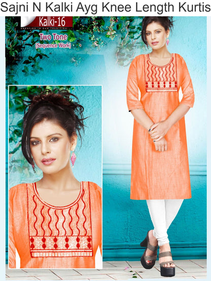 Sajni N Kalki Ayg Two Tone Knee Length Kurtis Manufacturer