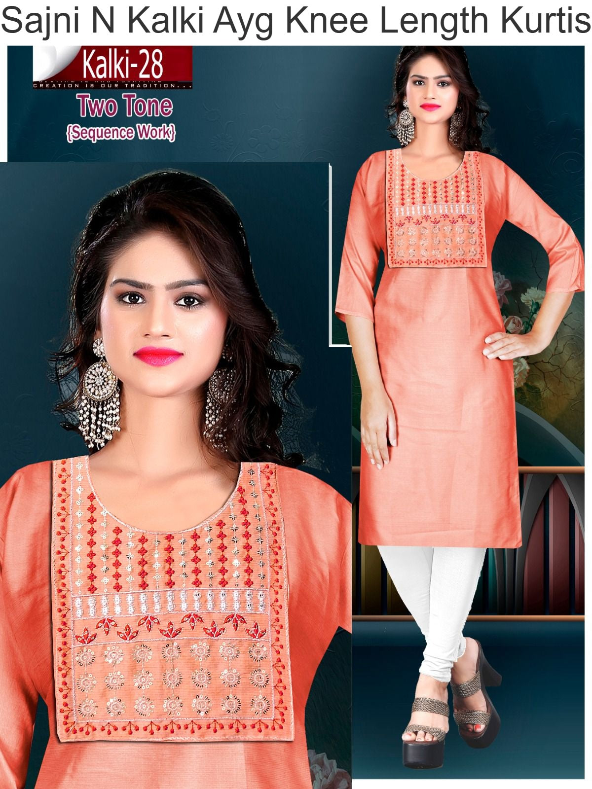 Sajni N Kalki Ayg Two Tone Knee Length Kurtis Manufacturer