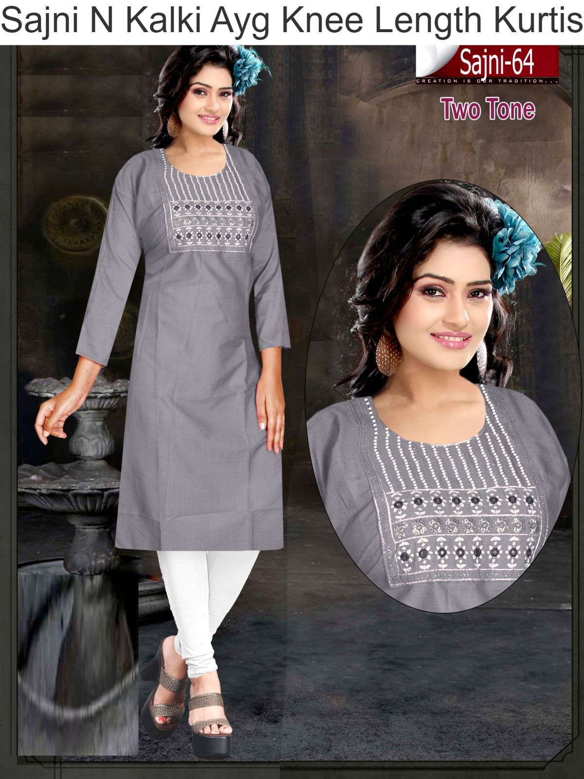 Sajni N Kalki Ayg Two Tone Knee Length Kurtis Manufacturer
