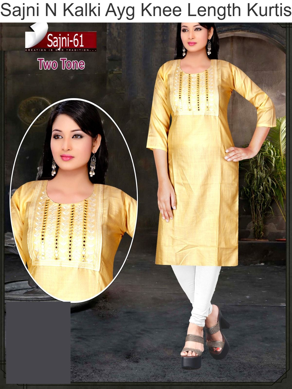 Sajni N Kalki Ayg Two Tone Knee Length Kurtis Manufacturer