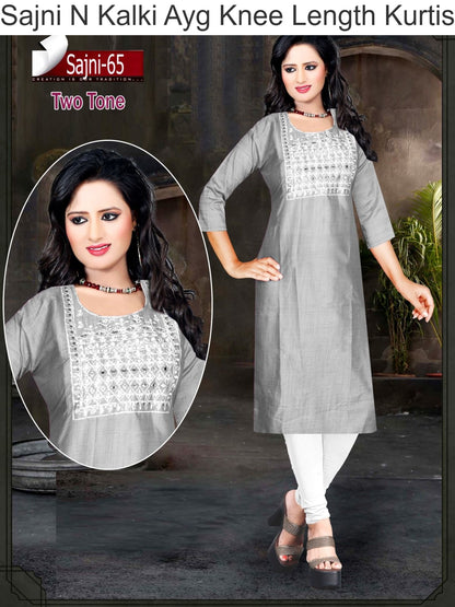 Sajni N Kalki Ayg Two Tone Knee Length Kurtis Manufacturer