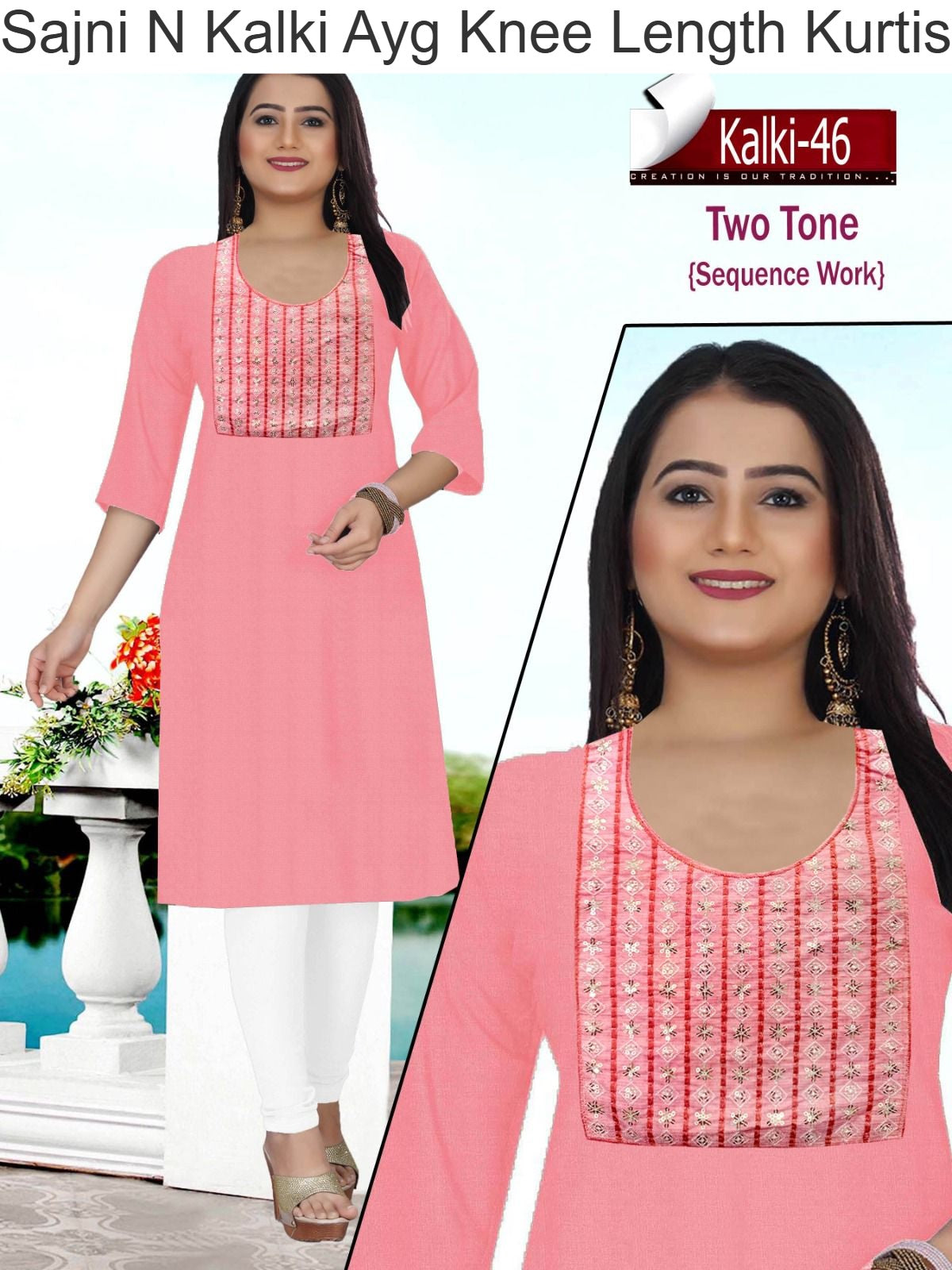 Sajni N Kalki Ayg Two Tone Knee Length Kurtis Manufacturer