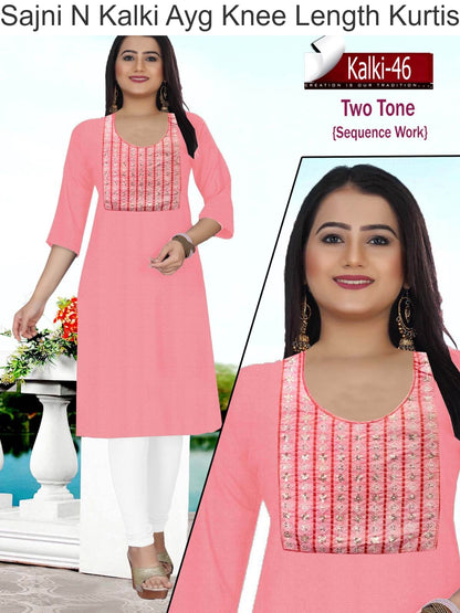 Sajni N Kalki Ayg Two Tone Knee Length Kurtis Manufacturer