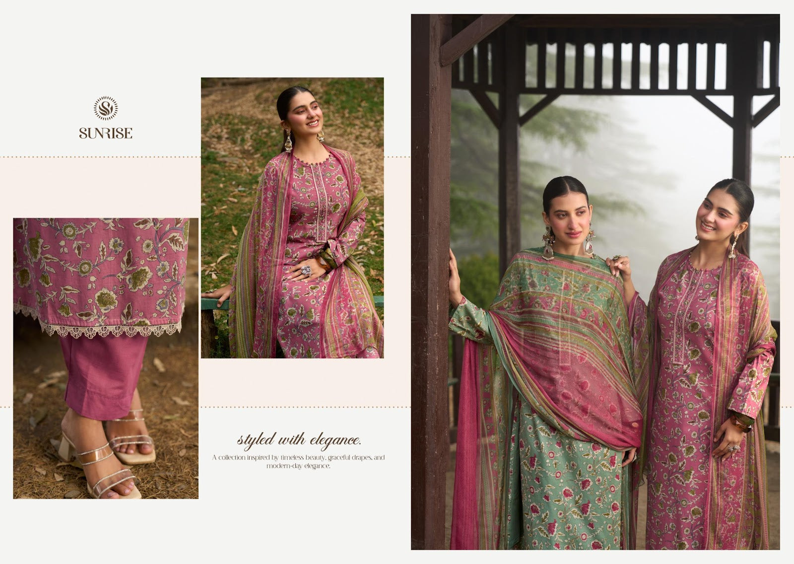 Sajni Sunrise Cambric Lawn Pakistani Salwar Suits Exporter Gujarat