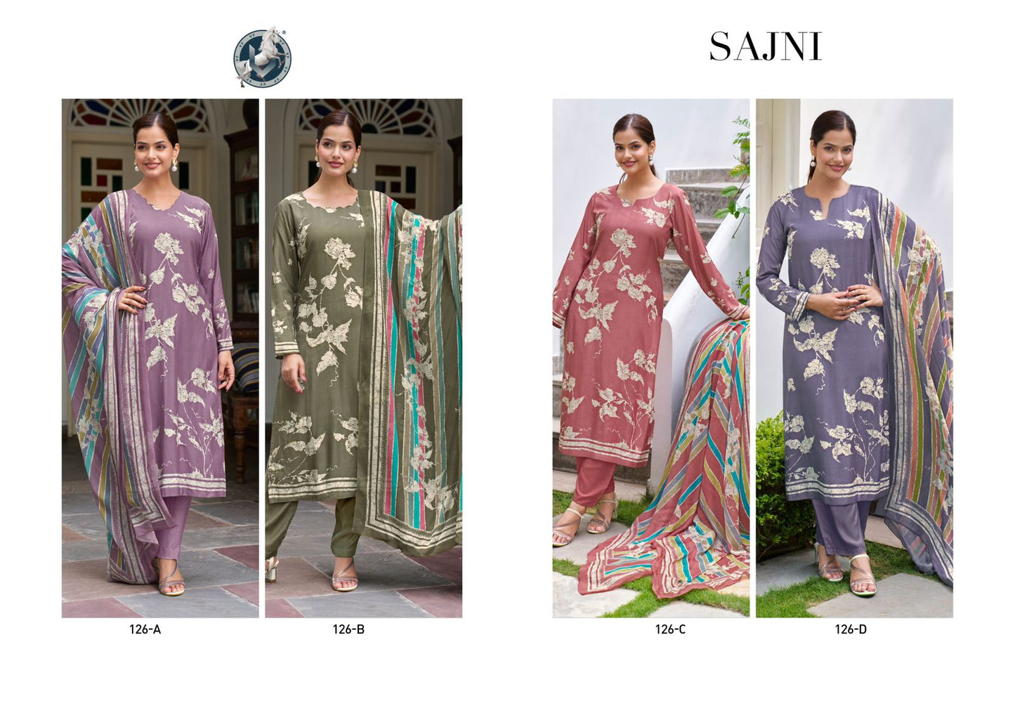 Sajni Vivek Pure Muslin Plazzo Style Suits Exporter Ahmedabad