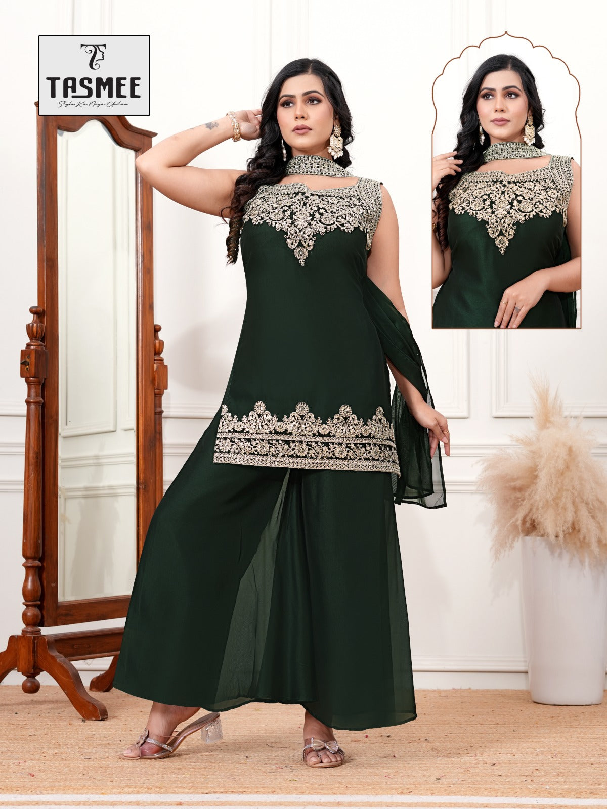 Sajni Vol 1 Tasmee Rangoli Readymade Plazzo Style Suits Exporter Ahmedabad