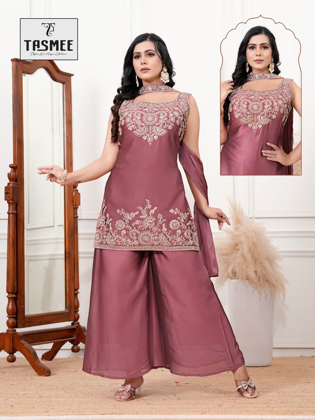 Sajni Vol 1 Tasmee Rangoli Readymade Plazzo Style Suits Exporter Ahmedabad