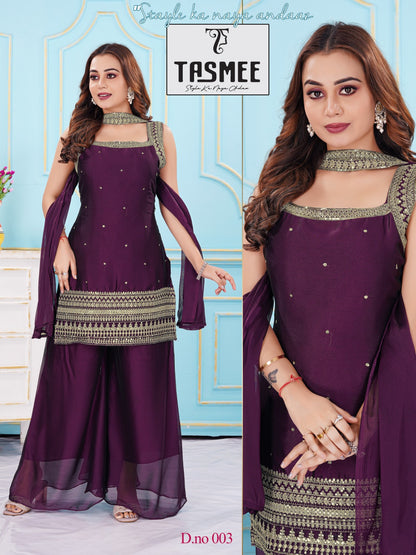 Sajni Vol 3 Tasmee Rangoli Readymade Plazzo Style Suits Wholesale Price