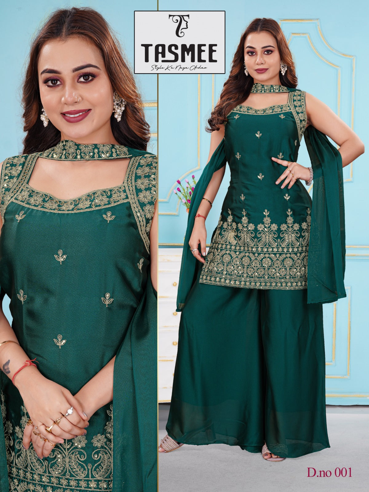 Sajni Vol 3 Tasmee Rangoli Readymade Plazzo Style Suits Wholesale Price