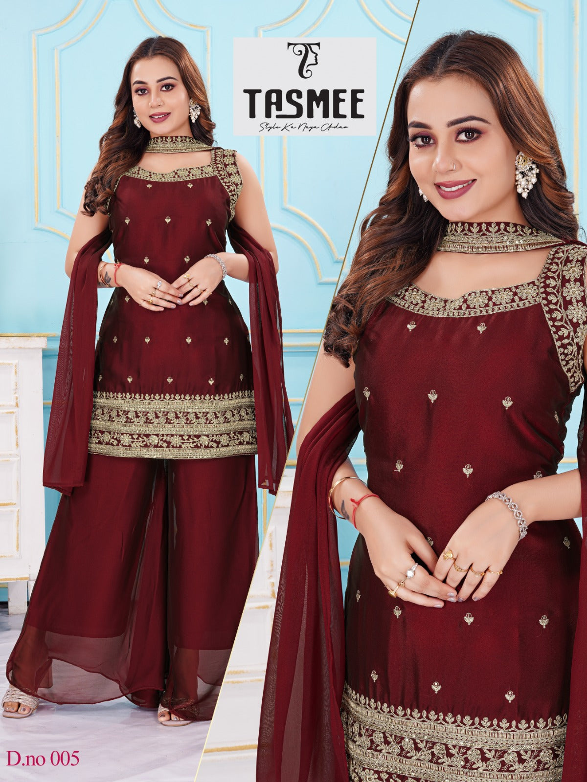 Sajni Vol 3 Tasmee Rangoli Readymade Plazzo Style Suits Wholesale Price