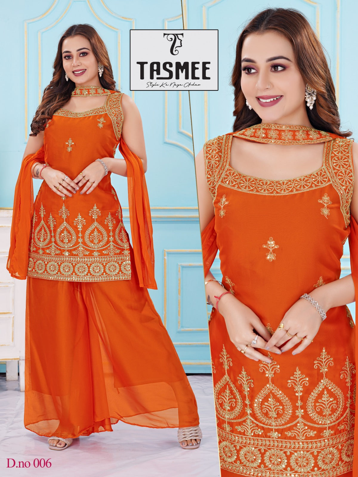 Sajni Vol 3 Tasmee Rangoli Readymade Plazzo Style Suits Wholesale Price