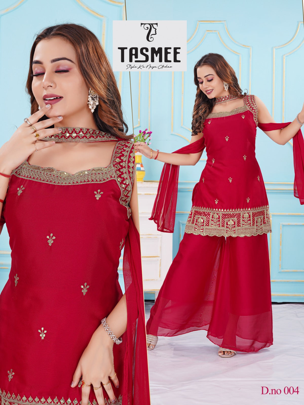 Sajni Vol 3 Tasmee Rangoli Readymade Plazzo Style Suits Wholesale Price