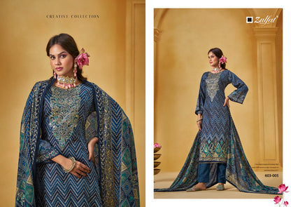 Sajni Vol 3 Zulfat Designer Jam Cotton Karachi Salwar Suits Exporter Gujarat