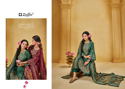 Sajni Vol 3 Zulfat Designer Jam Cotton Karachi Salwar Suits Exporter Gujarat