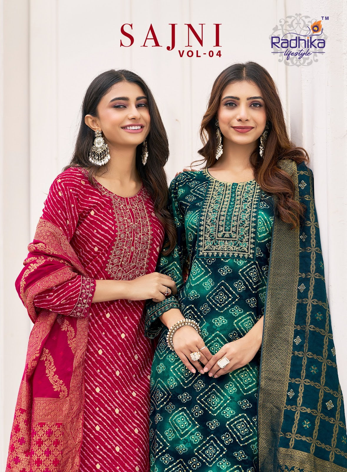 Sajni Vol 4 Radhika Lifestyle Reyon Readymade Pant Style Suits Manufacturer Ahmedabad