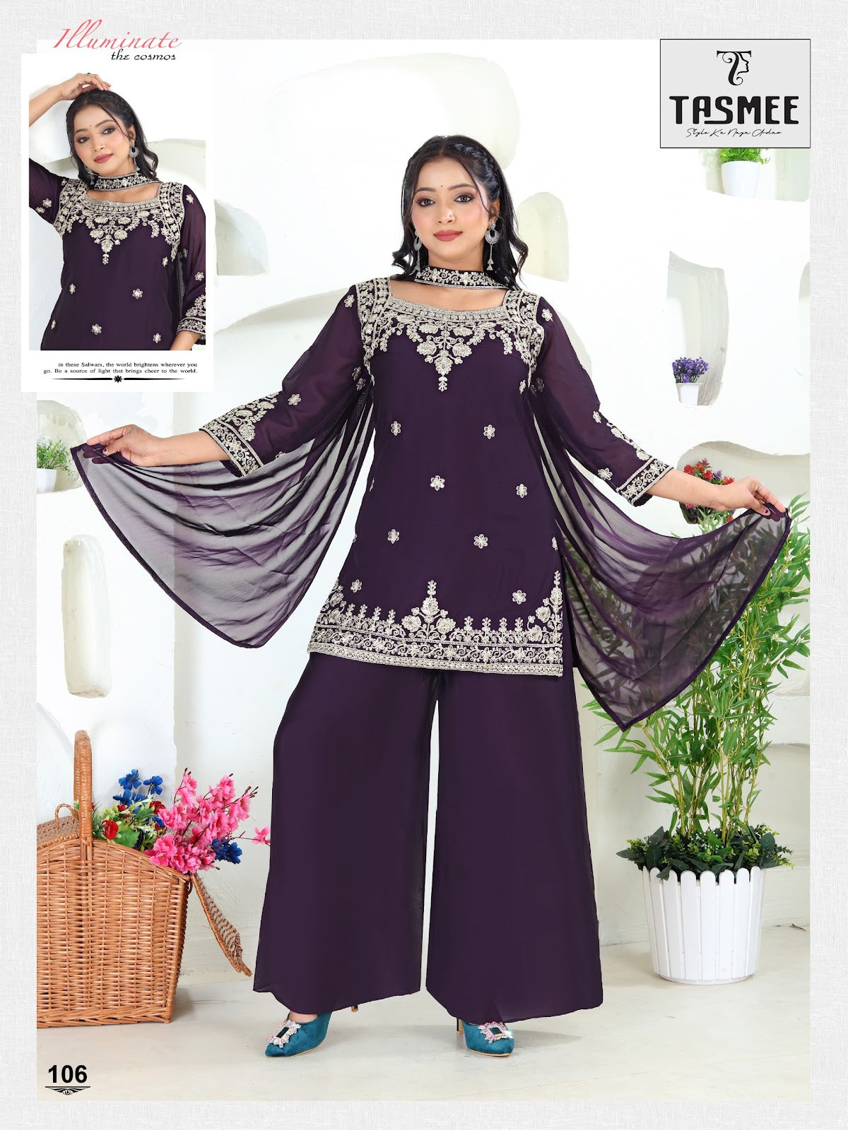 Sajni Vol 4 Tasmee Rangoli Readymade Plazzo Style Suits Manufacturer India