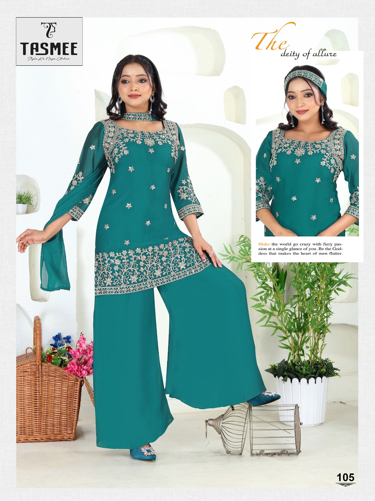 Sajni Vol 4 Tasmee Rangoli Readymade Plazzo Style Suits Manufacturer India