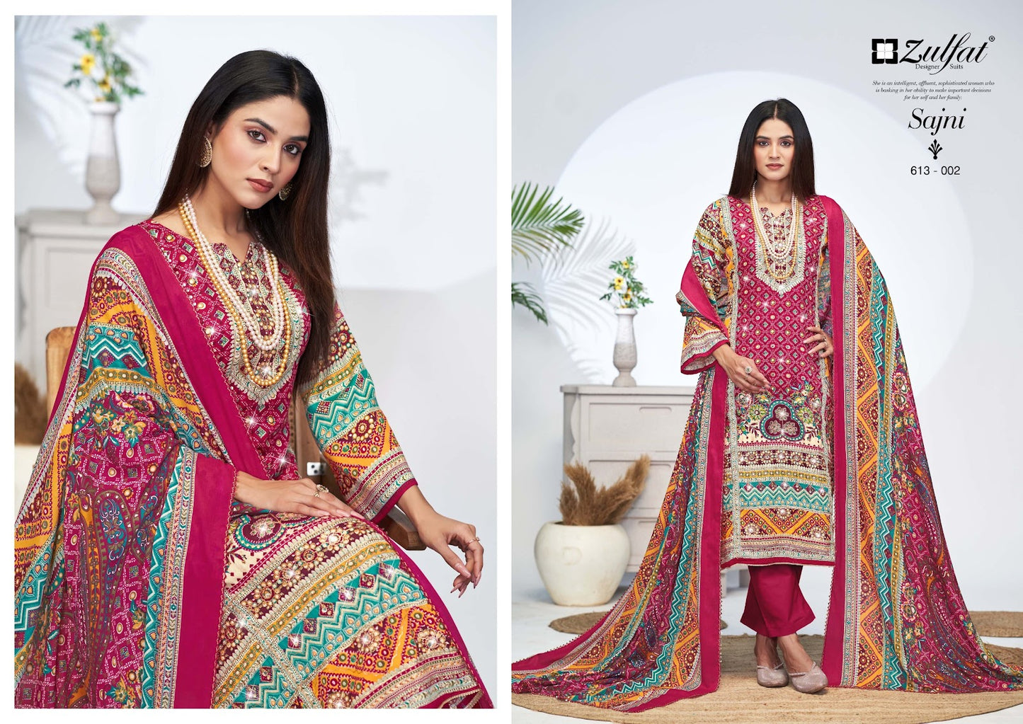 Sajni Vol 4 Zulfat Designer Jam Cotton Karachi Salwar Suits Wholesale Price