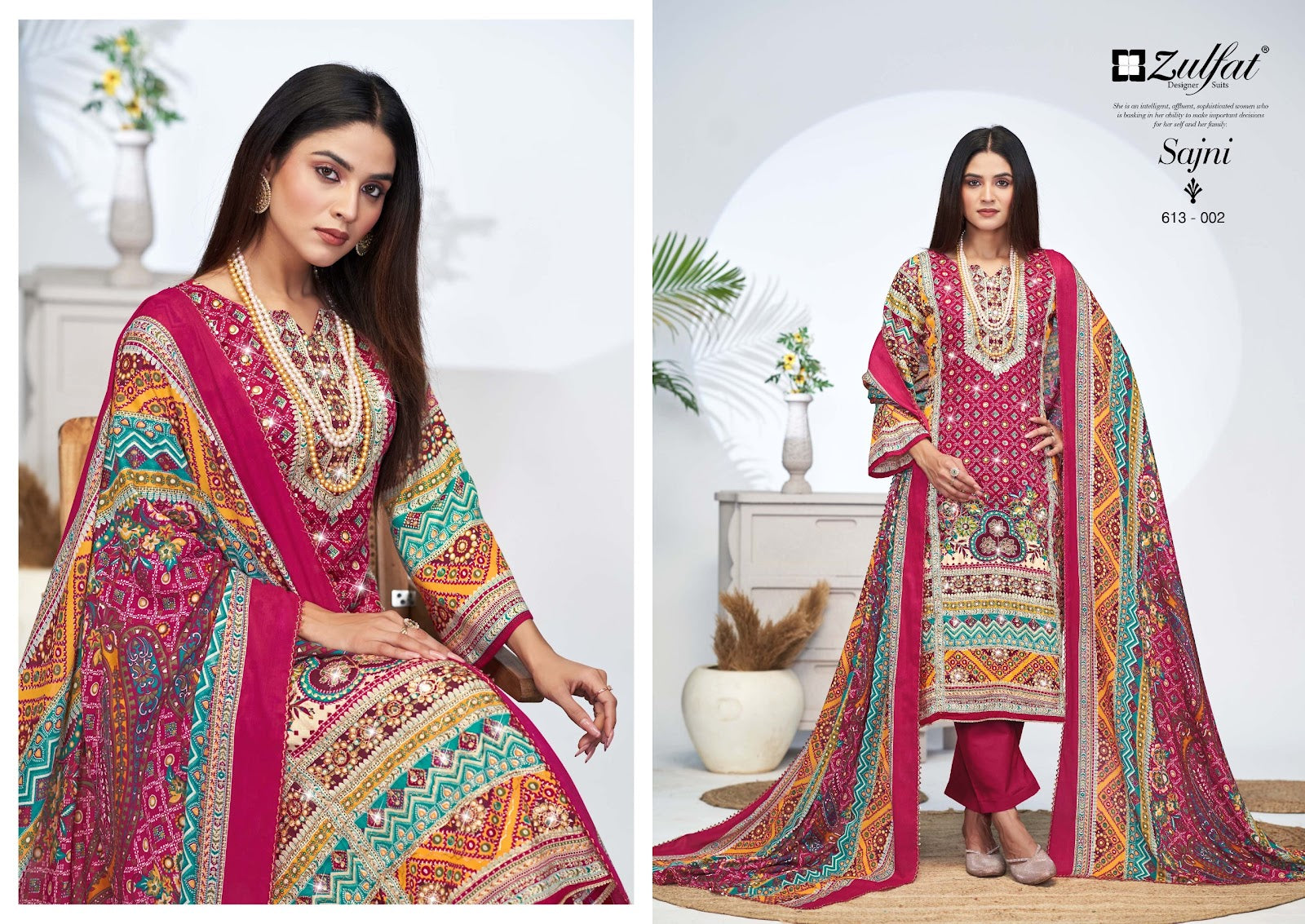 Sajni Vol 4 Zulfat Designer Jam Cotton Karachi Salwar Suits Wholesale Price