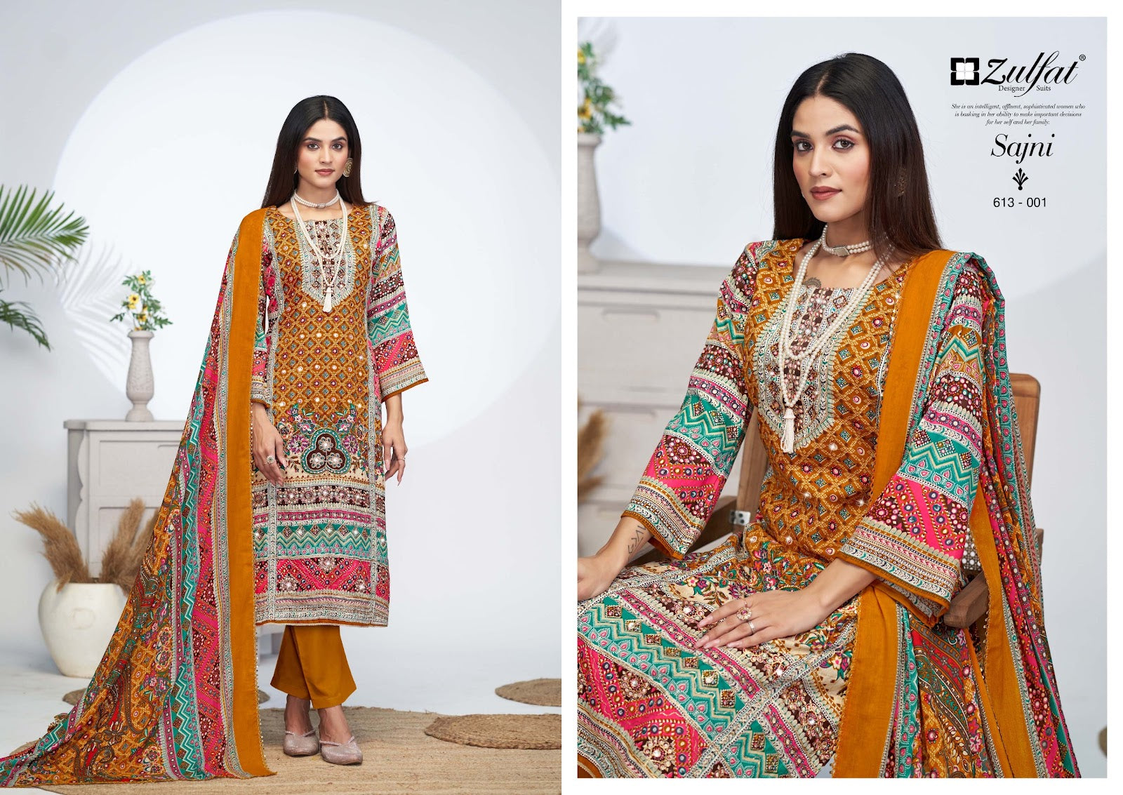 Sajni Vol 4 Zulfat Designer Jam Cotton Karachi Salwar Suits Wholesale Price