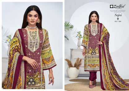 Sajni Vol 4 Zulfat Designer Jam Cotton Karachi Salwar Suits Wholesale Price