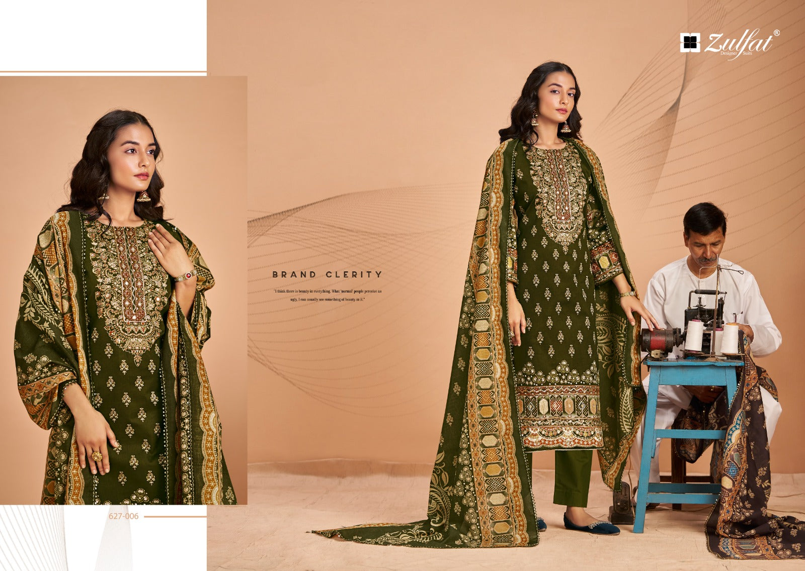 Sajni Vol 5 Zulfat Designer Jam Cotton Karachi Salwar Suits Exporter Gujarat