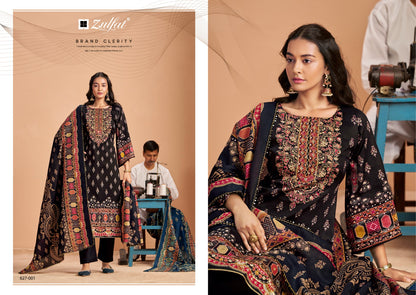 Sajni Vol 5 Zulfat Designer Jam Cotton Karachi Salwar Suits Exporter Gujarat